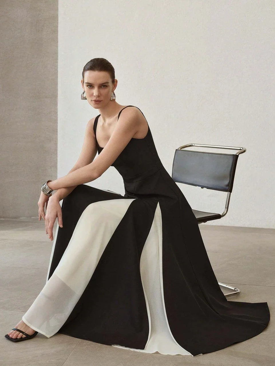 Midnight Muse Colorblock Maxi Dress