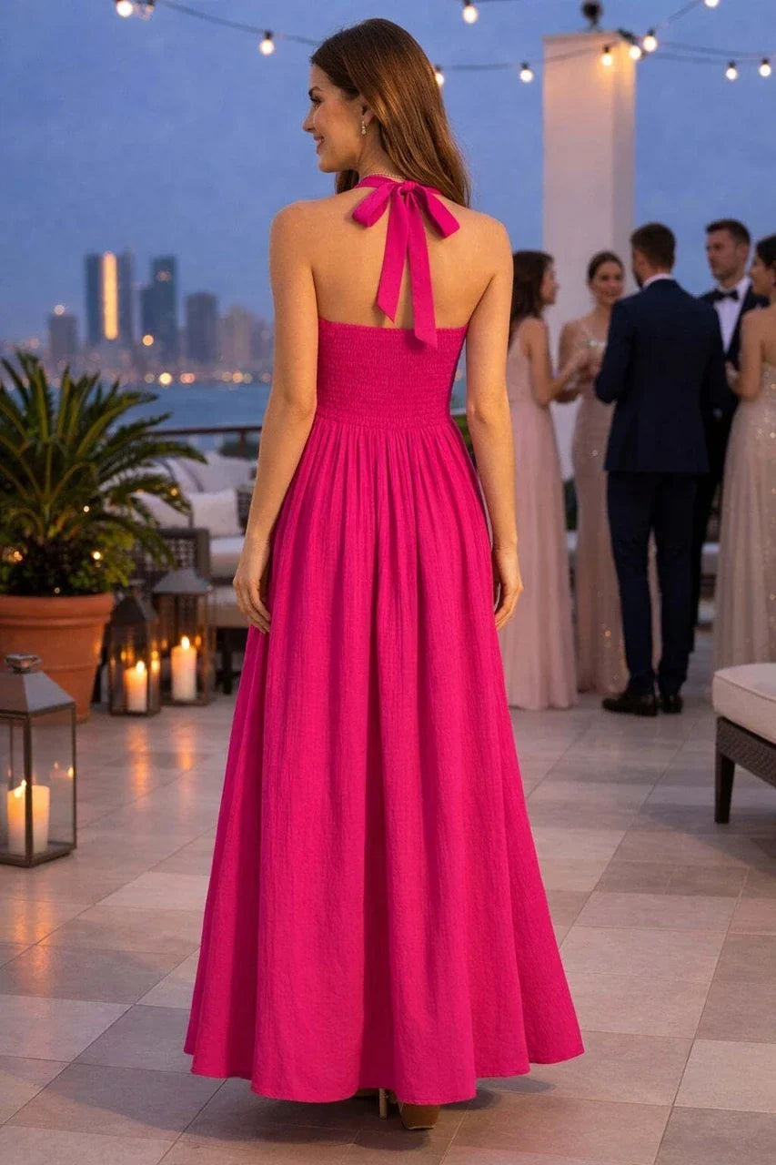 Blush Chic Fit & Flare Maxi Dress