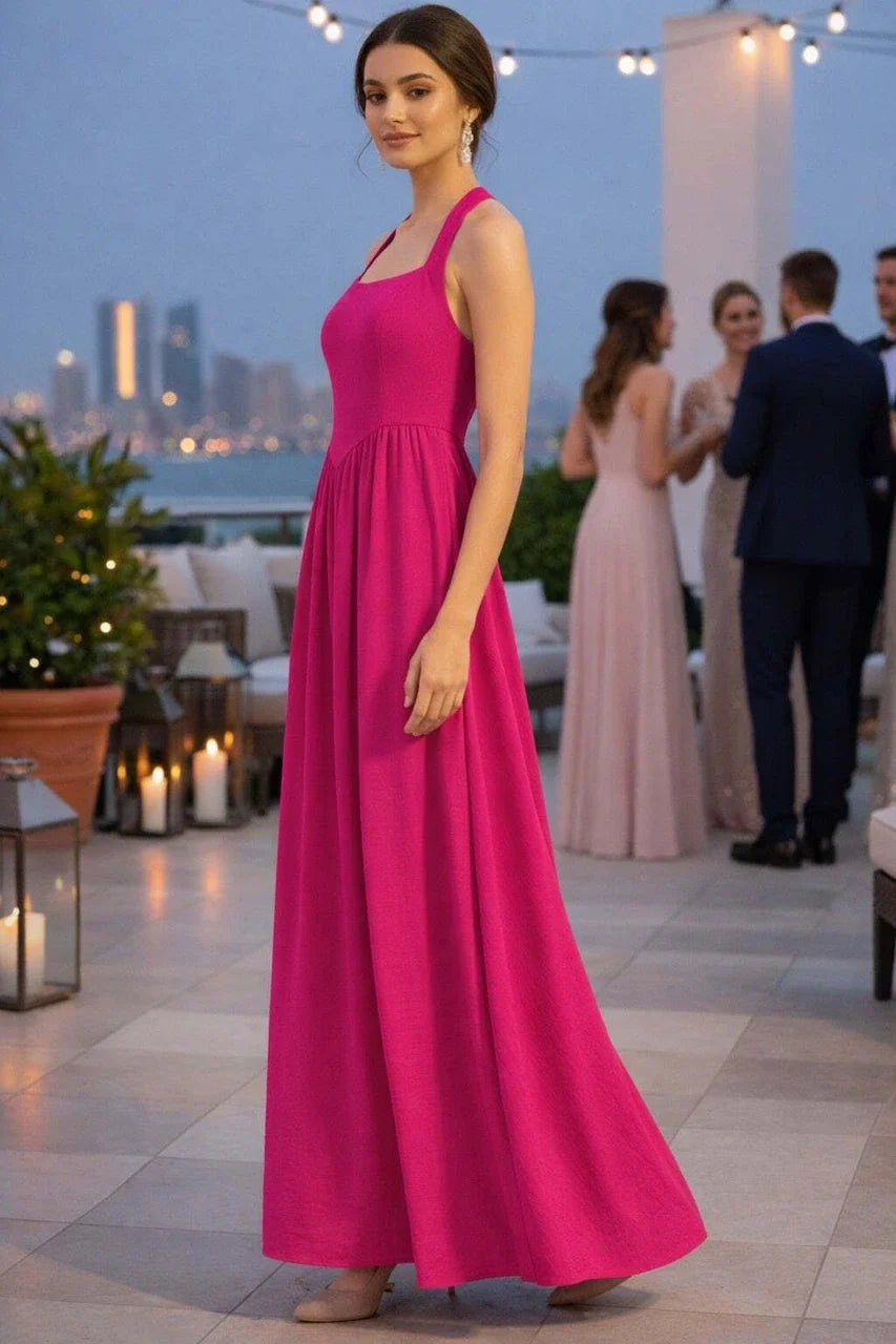 Blush Chic Fit & Flare Maxi Dress