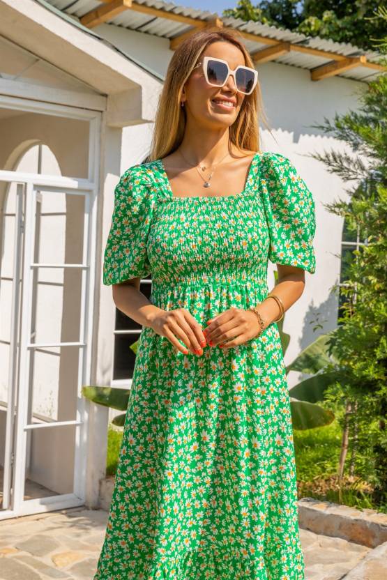 Charming Printed Maxi Dress