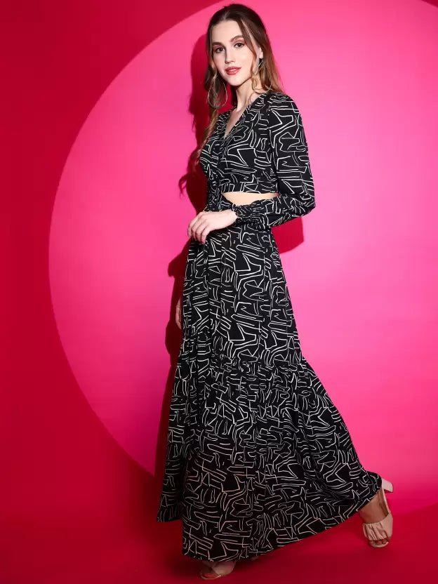 Noir Elegance Maxi Dress