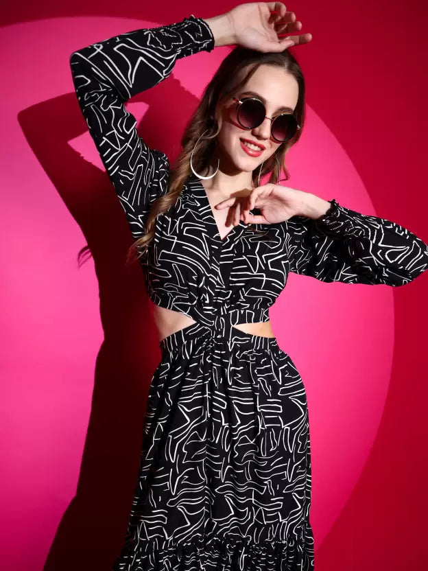 Noir Elegance Maxi Dress