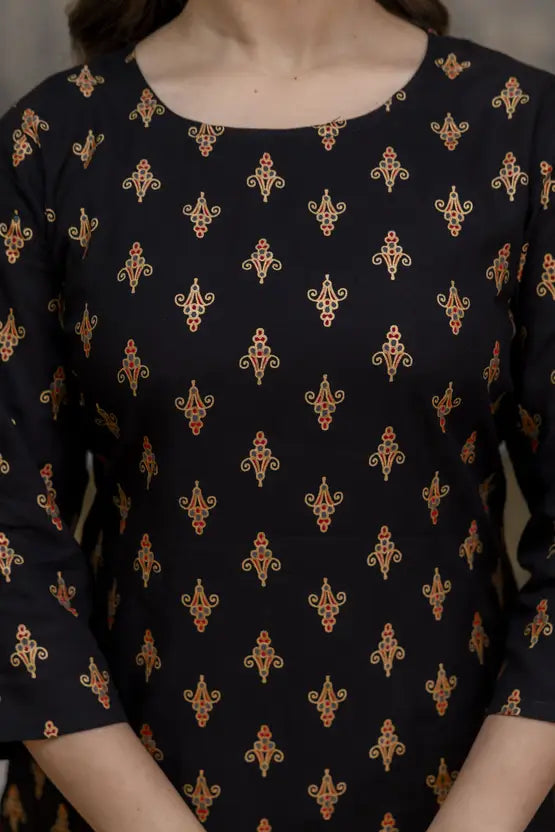 Midnight Festive Print Kurta