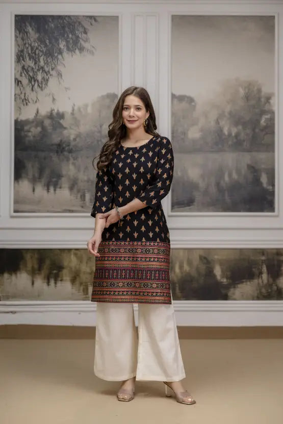 Midnight Festive Print Kurta