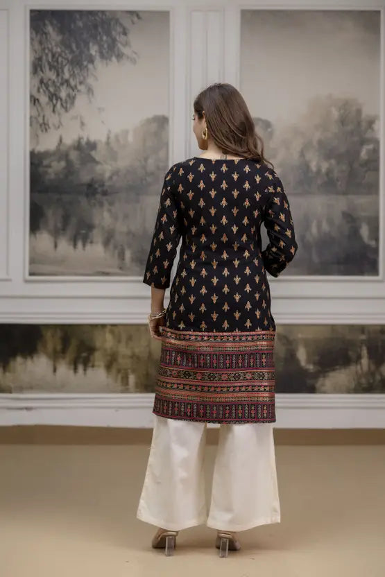 Midnight Festive Print Kurta