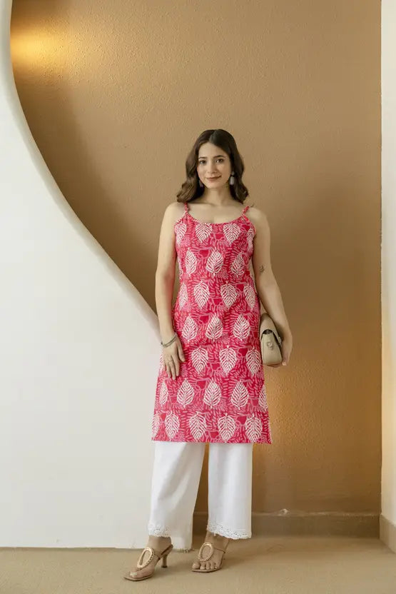 Blush Petal Cotton Printed Kurta