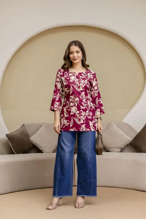 Timeless Bloom Maroon Kurta