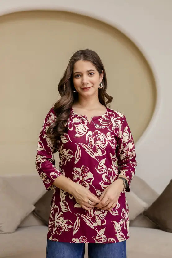 Timeless Bloom Maroon Kurta