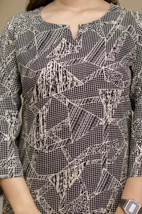 Modern Muse Geo Print Short Kurta