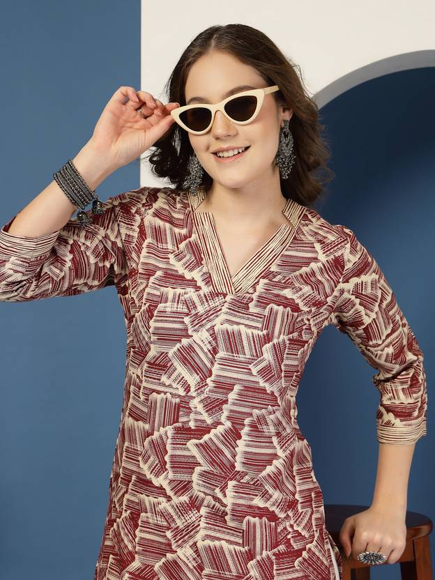 Blossom Grace Maroon Kurta