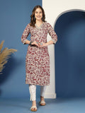 Blossom Grace Maroon Kurta