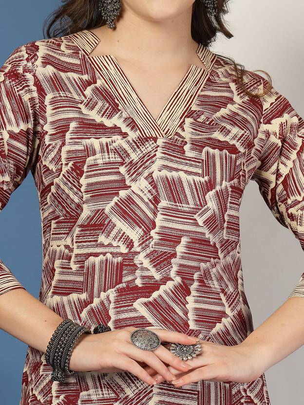 Blossom Grace Maroon Kurta