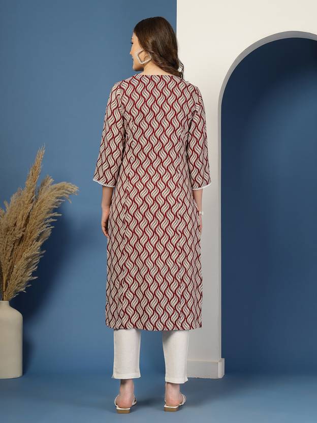 Maroon Ruby Bloom Kurta