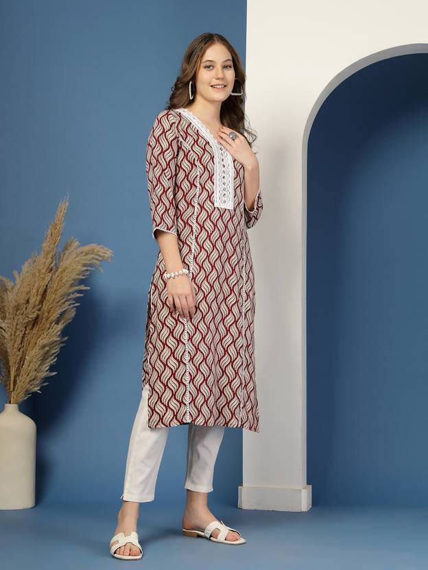 Maroon Ruby Bloom Kurta