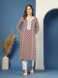 Maroon Ruby Bloom Kurta