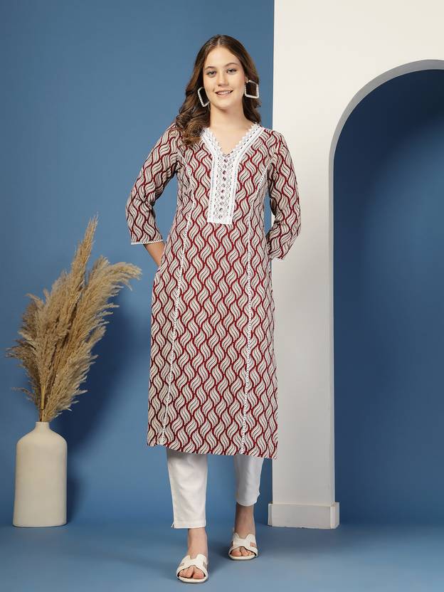 Maroon Ruby Bloom Kurta