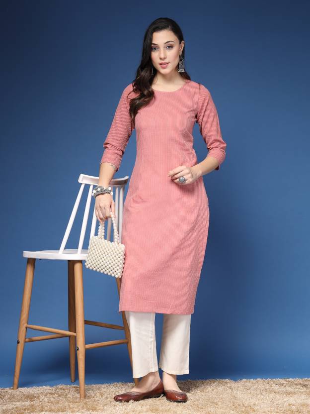 Timeless Peach Casual Kurta