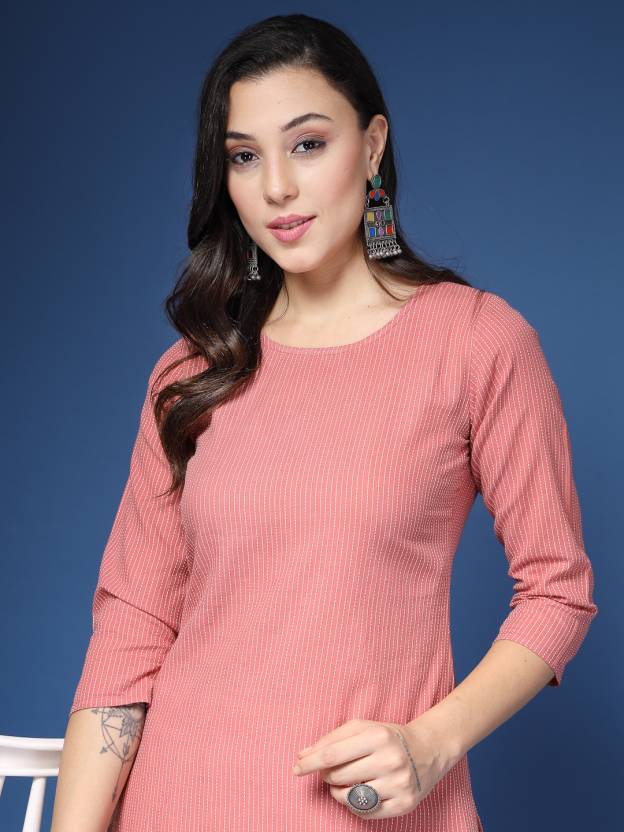 Timeless Peach Casual Kurta