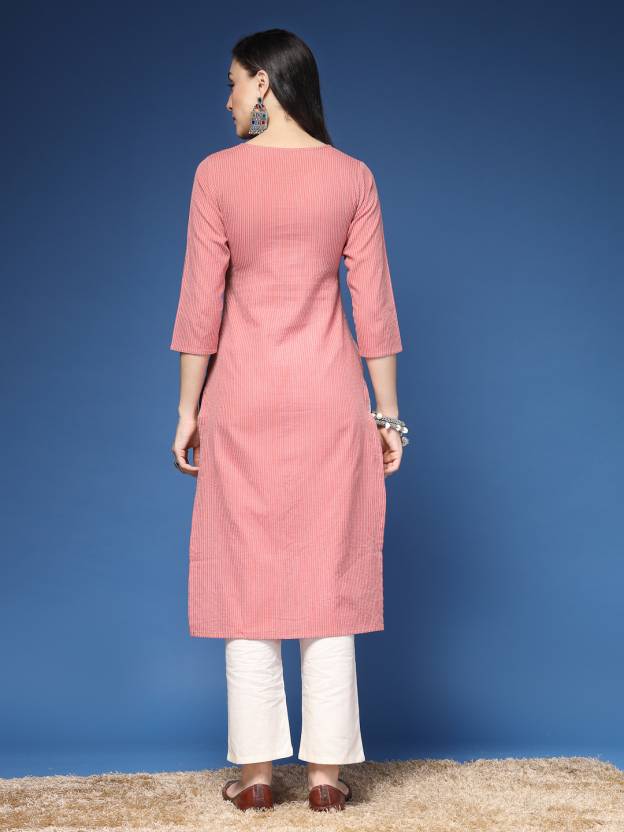 Timeless Peach Casual Kurta