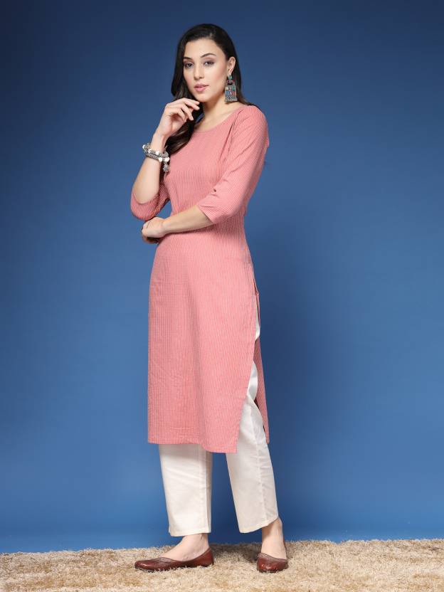 Timeless Peach Casual Kurta