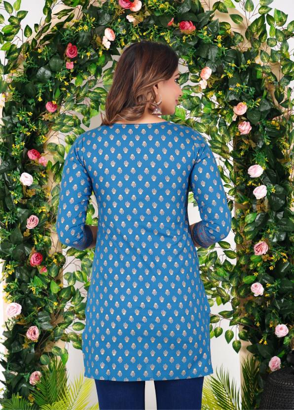 Floral Breeze Light Blue Kurta