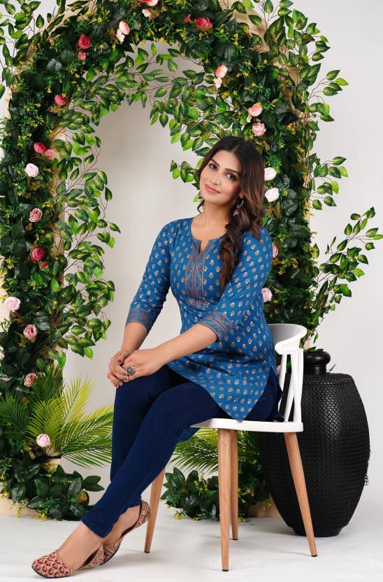 Floral Breeze Light Blue Kurta
