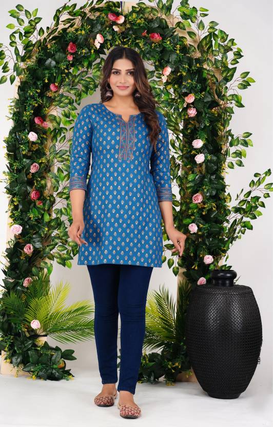 Floral Breeze Light Blue Kurta