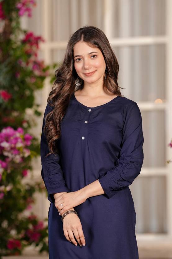 Classic Blue Straight Kurta