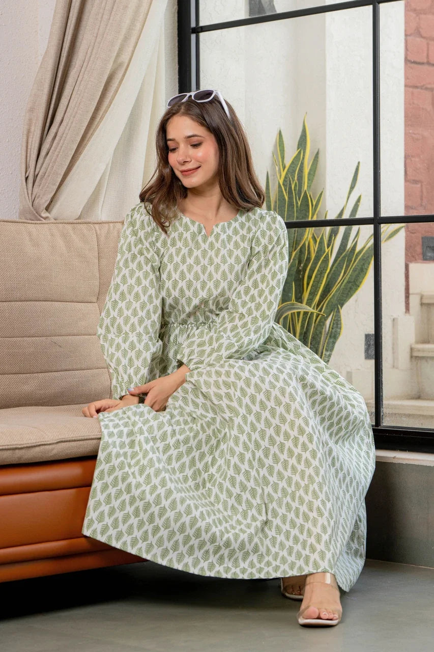 Green Meadow Printed Maxi Dress