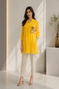 Sunshine Yellow Floral Bicycle Shirt