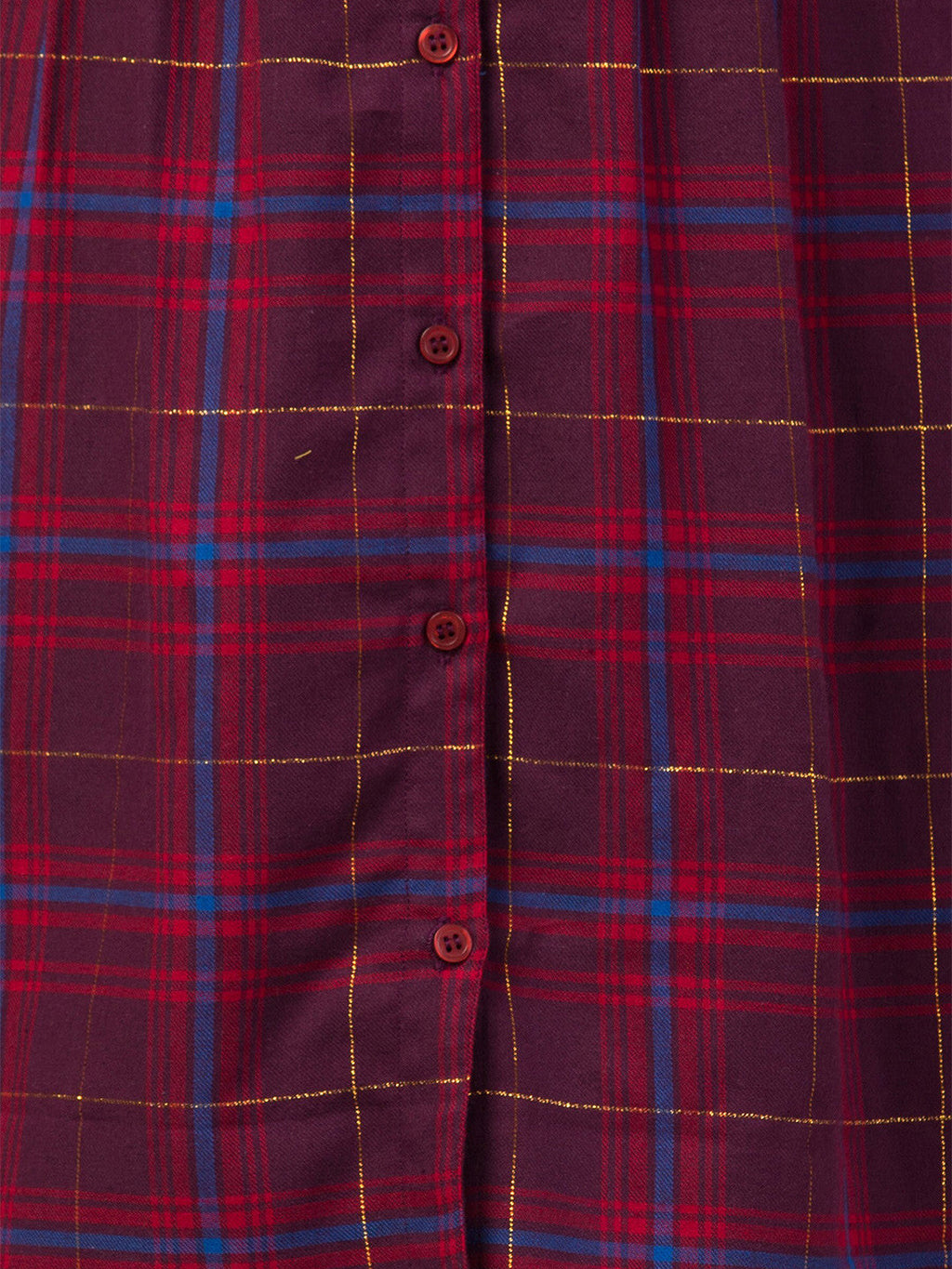Maroon Elegance Checked Tunic