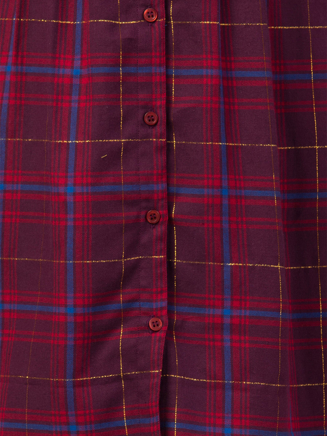 Maroon Elegance Checked Tunic